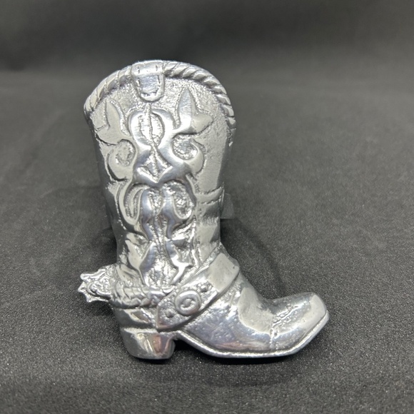Arthur Court Designs aluminum western cowboy napkin rings set of 4 - Picture 4 of 16